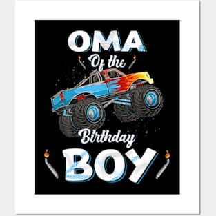 Oma Of The Birthday Boy Monster Truck Bday Women Men Kids Posters and Art